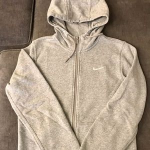Nike Grey Zip Up Hoodie